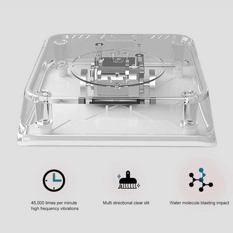 VINGVO USB Mini Dishwasher, Integrated IP67 Powerful Ultrasonic High Frequency USB Dishwasher Portable 5V with Silicone Suction Cup for Household (White) - Image 2